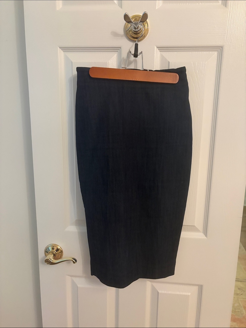 Classic dark denim Pencil Skirt - Sleek Professional Style
